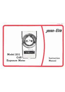 Jonan Elite 201 manual. Camera Instructions.